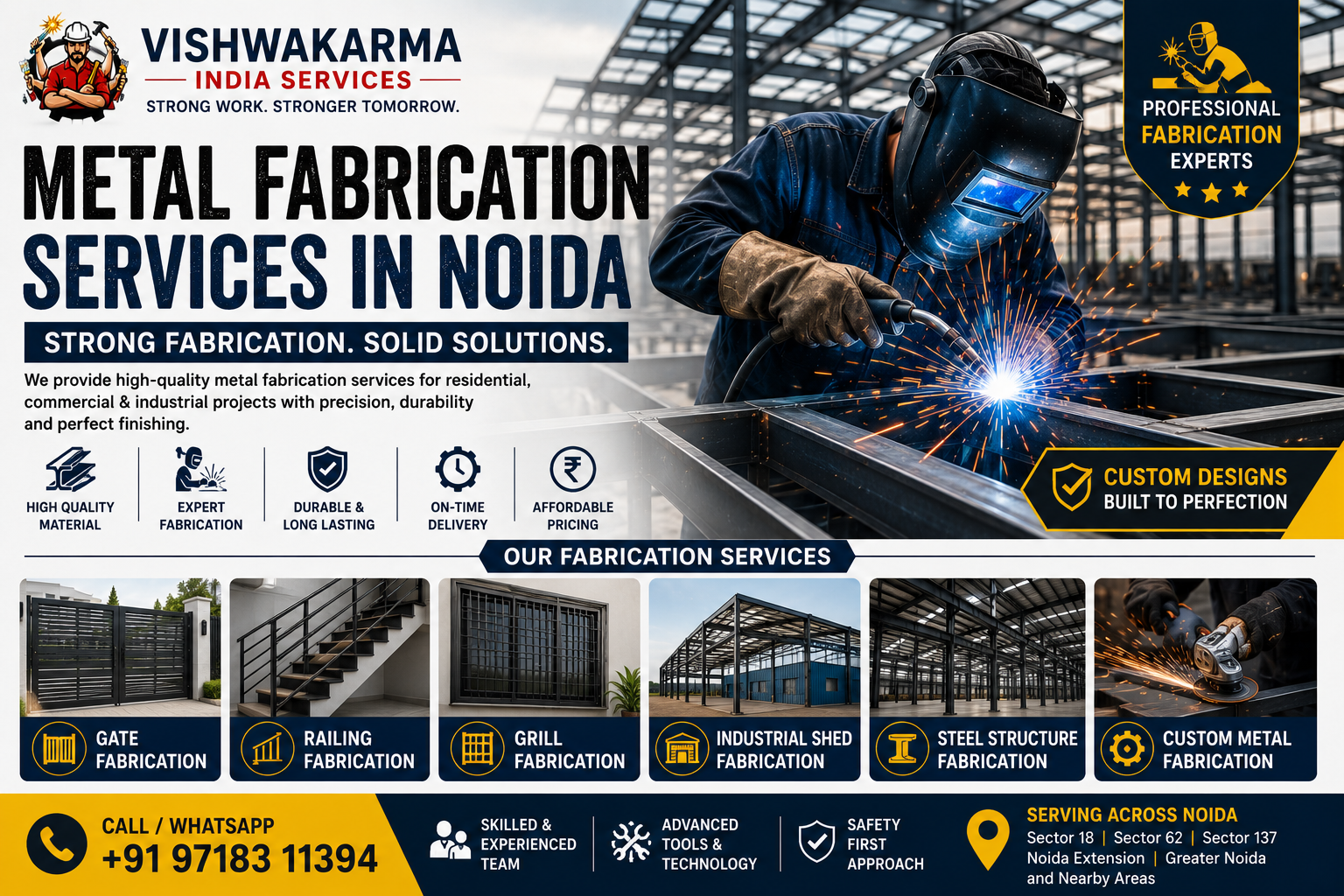 Metal Fabrication Services in Noida – Complete Guide for Residential & Industrial Fabrication Work